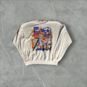 Vintage Chris Church Sweatshirt Mens Medium White 80s Band Tee Rare Obscure Crew